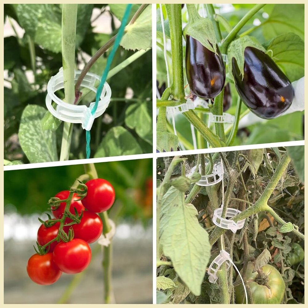 300Pcs Tomato Clips, Plastic Trellis Clips Plant Support Clips, Plant Clips for - Picture 6 of 7